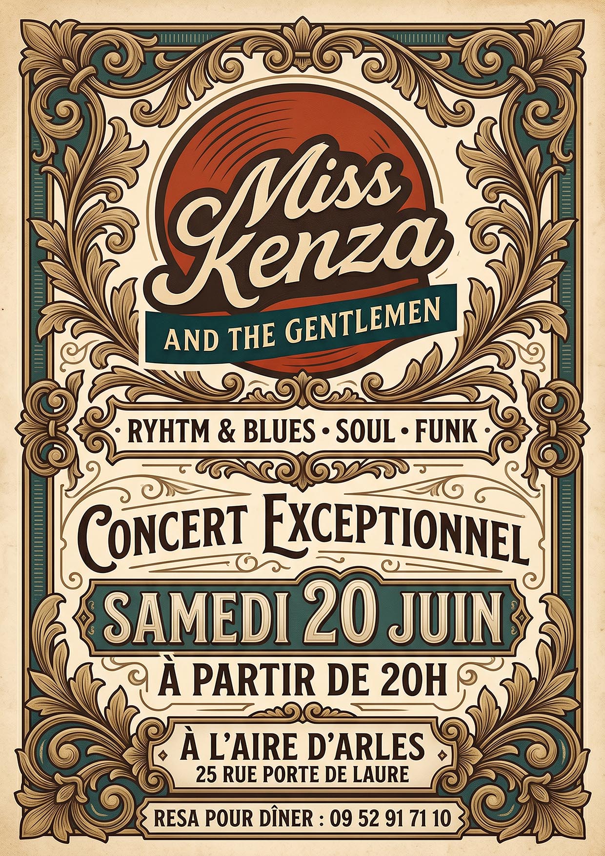 Dîner-Concert Miss Kenza & Les Gentlemen